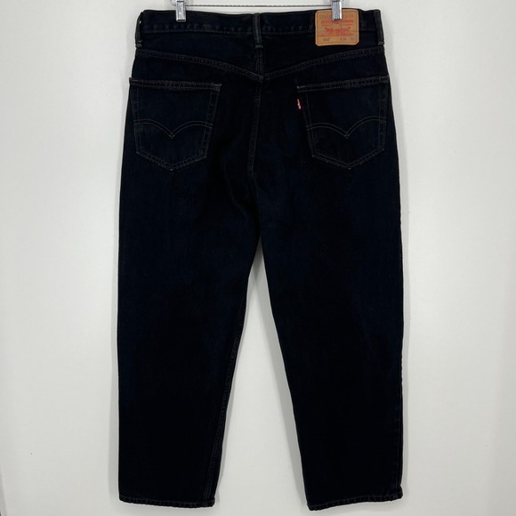 Levi's Jeans Men's Size 36‎ Black 550 Relaxed Fit 100% Cotton Denim Vtg Y2K - Picture 5 of 13